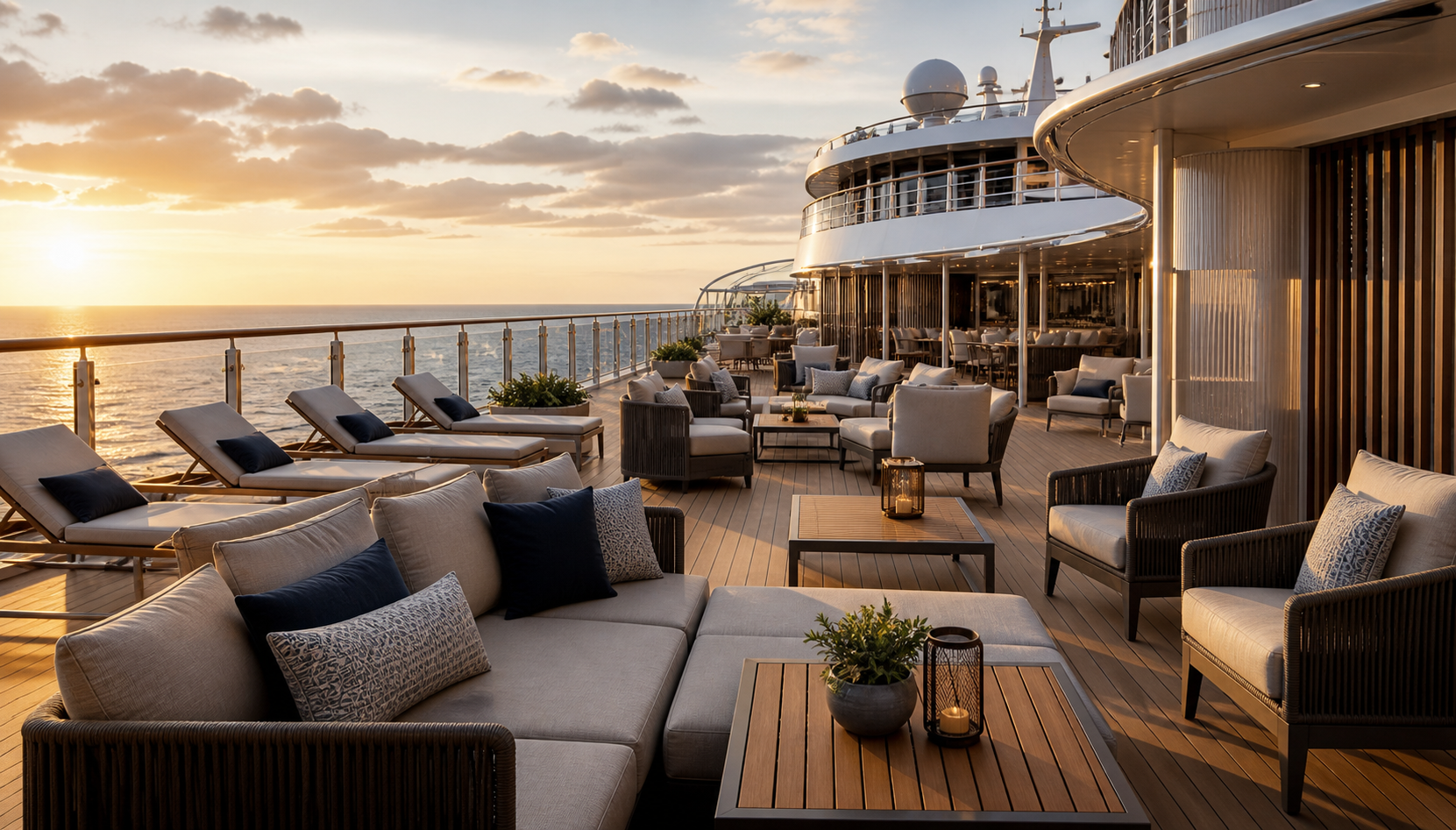 Cruise deck outdoor furniture